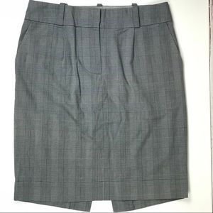 Anthro Elevenses Lined Pencil Skirt Plaid Size 8